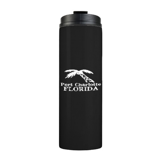 Port Charlotte Florida Palm Tree Souvenirs Gifts Thermal Tumblers