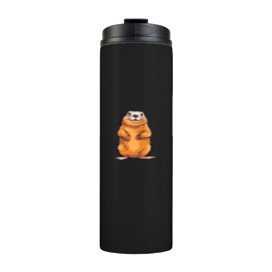 Groundhog Marmot for a Marmot lover groundhog fan Thermal Tumblers