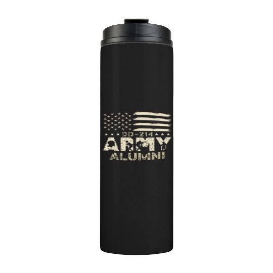 DD-214 Army Alumni Military US Flag Veteran USA Thermal Tumblers