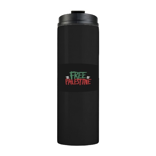 free free Palestine typography 2 Thermal Tumblers