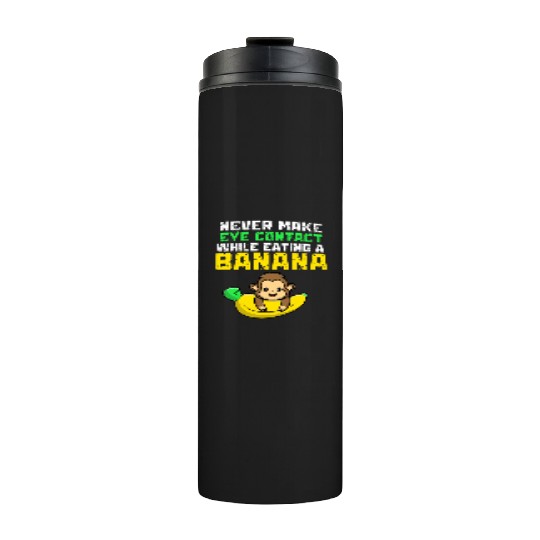 Humorous Monkey Banana Eating Thermal Tumblers