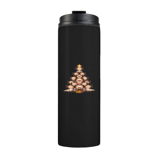 Axolotl Christmas Tree Merry Christmas Thermal Tumblers