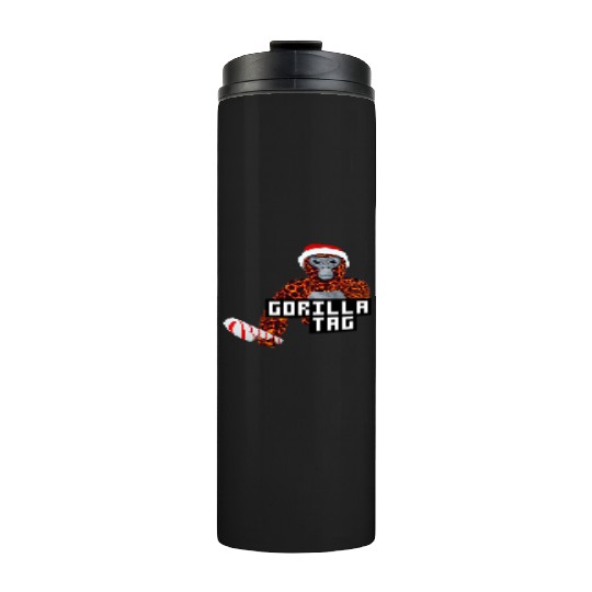 Gorilla Tag Santa Monkey Candy Cane Gorilla Thermal Tumblers