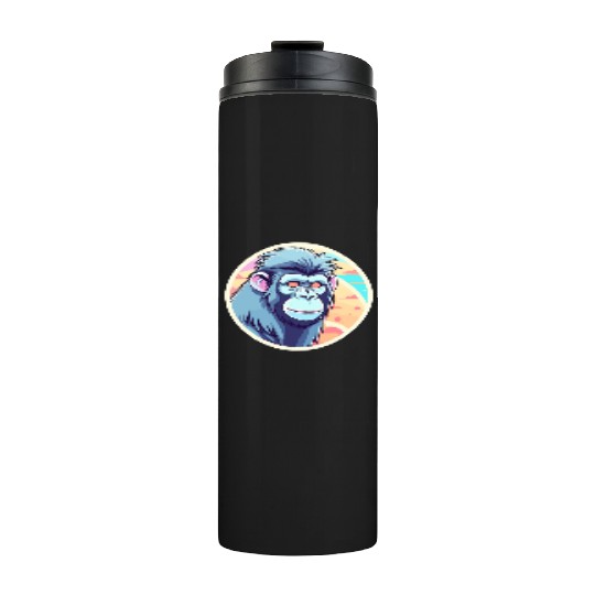 Ape Monkey Illustration Thermal Tumblers