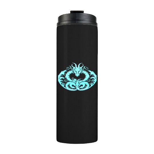Fantasy Dragon Anime Drakhuvud Mytiska reptil Thermal Tumblers