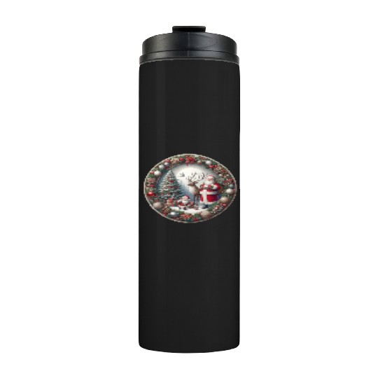 Happy Santa Claus: Traditional Christmas Image Thermal Tumblers