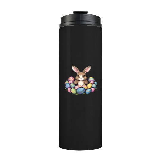 Easter Bunny Rabbit Colorful Eggs Easter Egg Hunt Thermal Tumblers