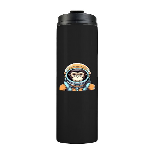 Monkey Ape Astronaut Illustration Thermal Tumblers