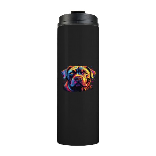 Watercolor Colorful Cane Corso Thermal Tumblers