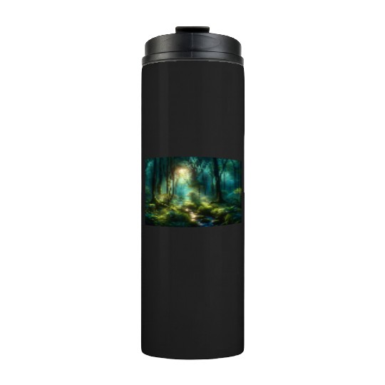 Twilight Enchantment A Mystical Forest Scene Thermal Tumblers