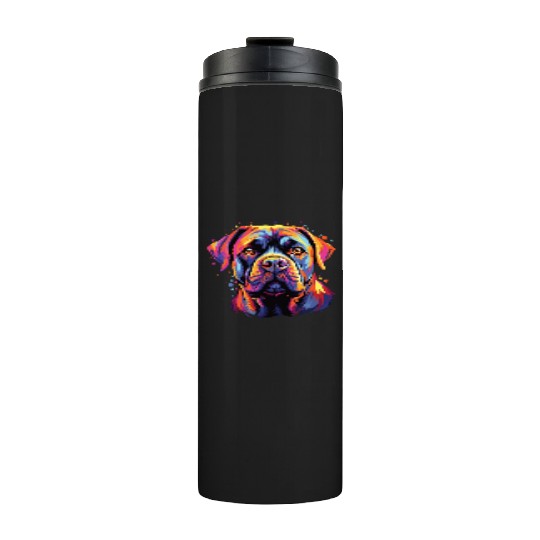 Watercolor Colorful Cane Corso Thermal Tumblers