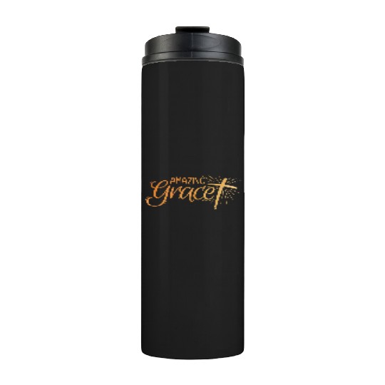 Amazing Grace Lettering Thermal Tumblers