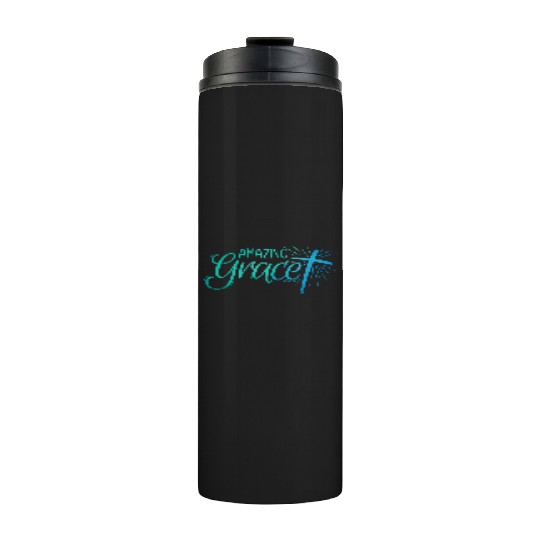Amazing Grace Lettering Thermal Tumblers