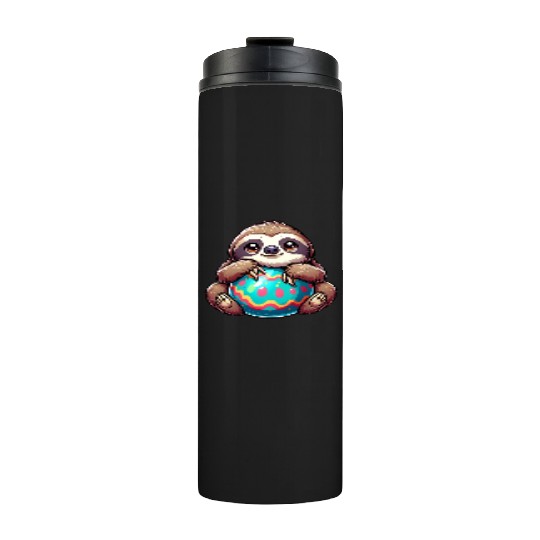 Easter Sloth: Embrace and Easter Egg Thermal Tumblers