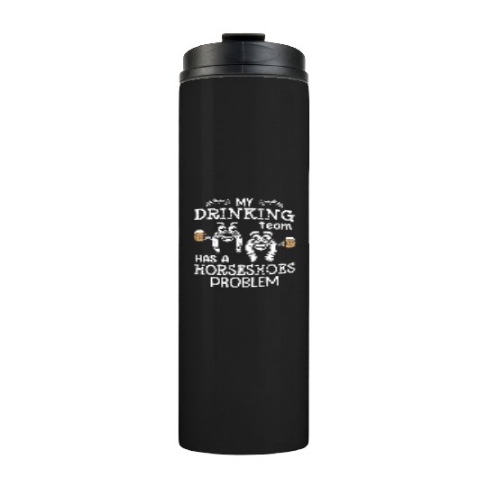 Drinking Team Horseshoe Pitching Thermal Tumblers