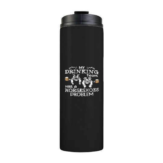 Drinking Team Horseshoe Pitching Thermal Tumblers