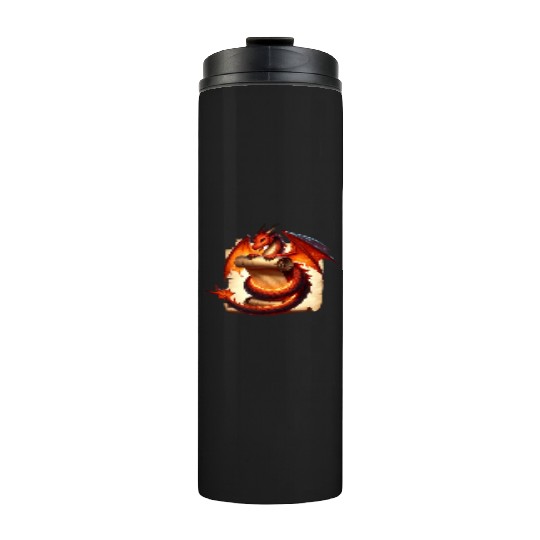 Fantasy Creature Papyrus Scroll Dungeon Dragon Thermal Tumblers