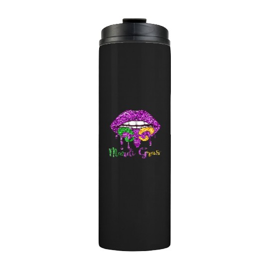 Dripping Mardi Gras Thermal Tumblers