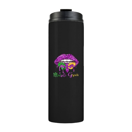 Dripping Mardi Gras Thermal Tumblers