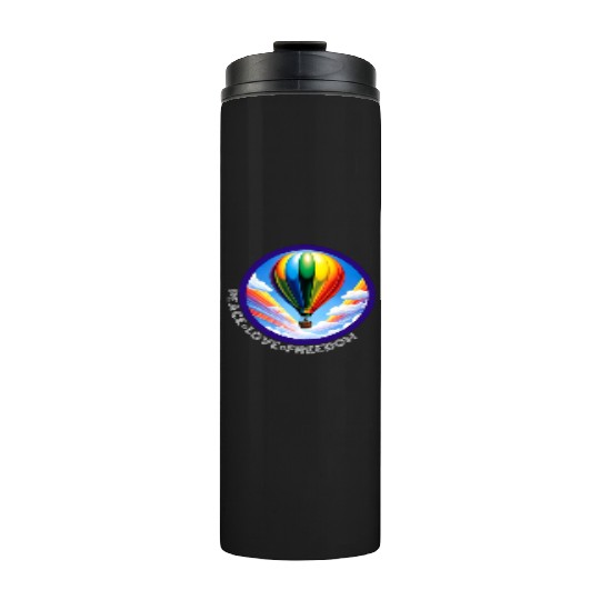 Peace Love Freedom Ballon Thermal Tumblers