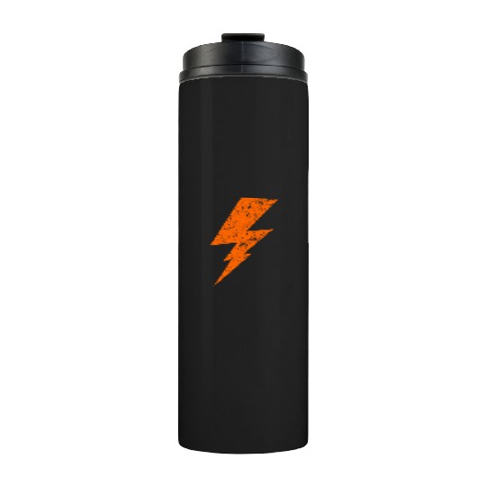 orange Bolt Lightning | Bolt Graphic Thermal Tumblers