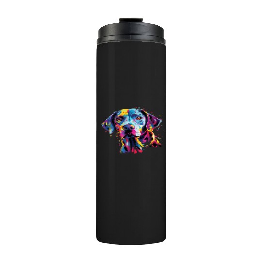 Watercolor Colorful Dalmatian Thermal Tumblers