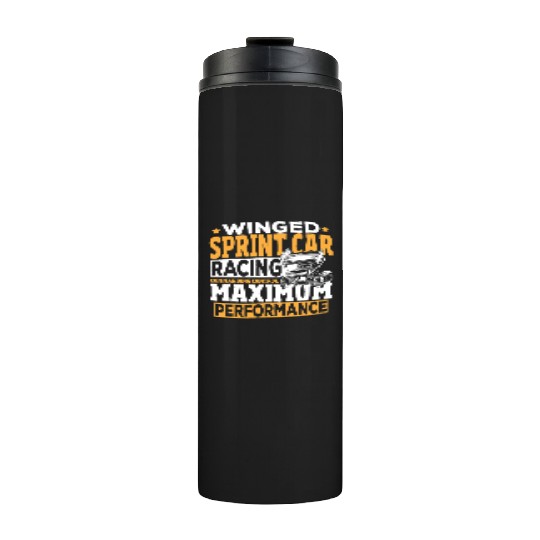 Winged Sprint Car Racing Commanding Control Thermal Tumblers