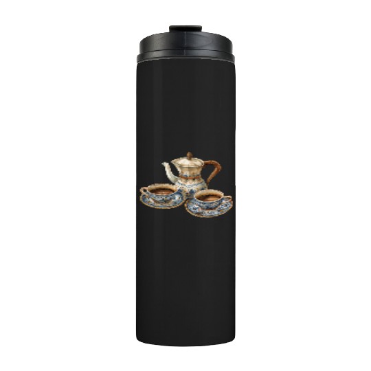 Arabic Coffee Pot and Cups Thermal Tumblers