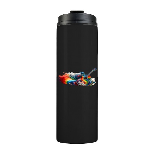 Retro Style Guitar for Guitarists Thermal Tumblers
