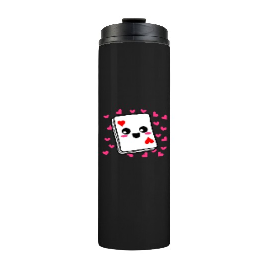 Kawaii Playing Card Hearts Thermal Tumblers