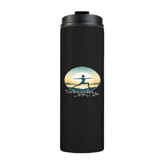 Sunrise Yoga Pose Thermal Tumblers