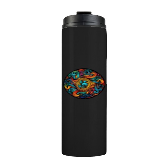 Abstract Spectrum Spiral Thermal Tumblers