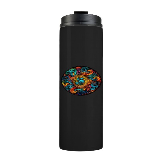 Abstract Spectrum Spiral Thermal Tumblers