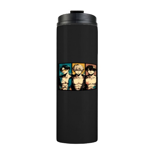 Muscle Gym Sportsman Anime Manga Husbando Otaku Thermal Tumblers