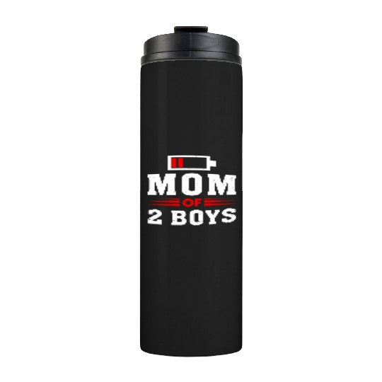 Mom of 2 Boys Mom and Son Matching Mom Thermal Tumblers