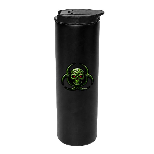 Green Biohazard Zombie Alien Thermal Tumblers