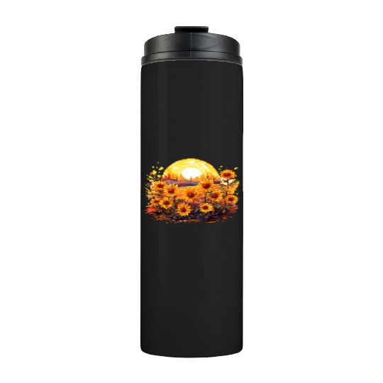 Sunflower Bloom Floral Summer Nature for a Thermal Tumblers