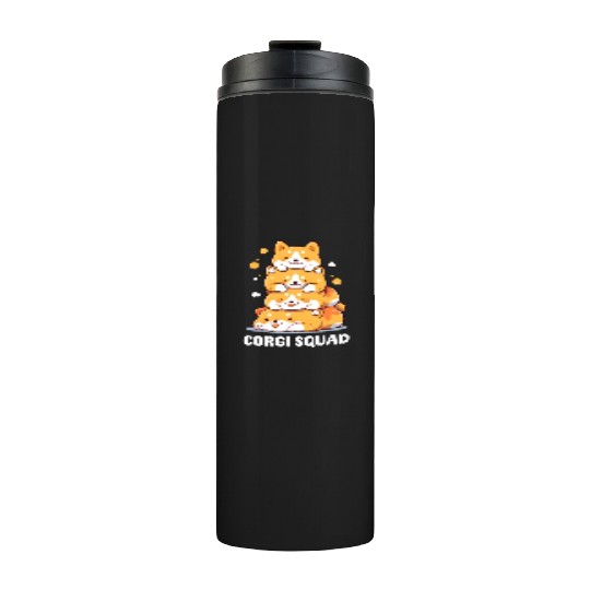 Corgi Mom Dad Corgi Squad Thermal Tumblers