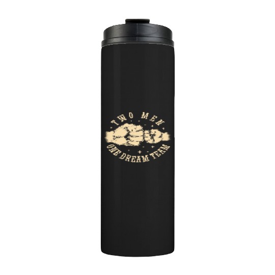 Father and son bump fists Thermal Tumblers