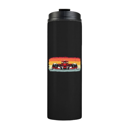 Retro vintage Formula Racing Lovers Silhouette Thermal Tumblers