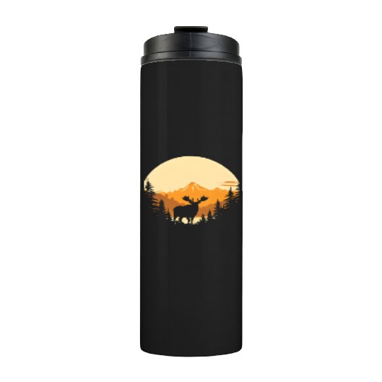 "Mountain Majesty Moose Sunset" Thermal Tumblers