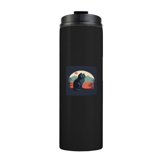 Persian Cat 1 - Japanese Retro Art Thermal Tumblers