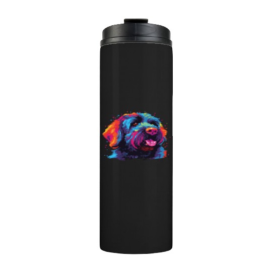 Colorful Russian Black Terrier Thermal Tumblers