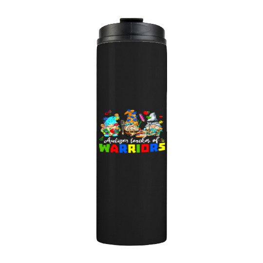 Autism Teacher Warriors Autism Autism Gnome Gift Thermal Tumblers