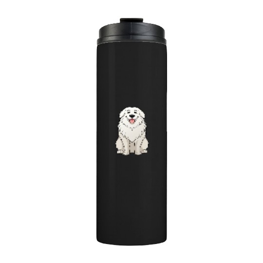 Serene Great Pyrenees Mom - Funny Art Print Thermal Tumblers