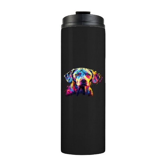 Watercolor Colorful Dalmatian Thermal Tumblers