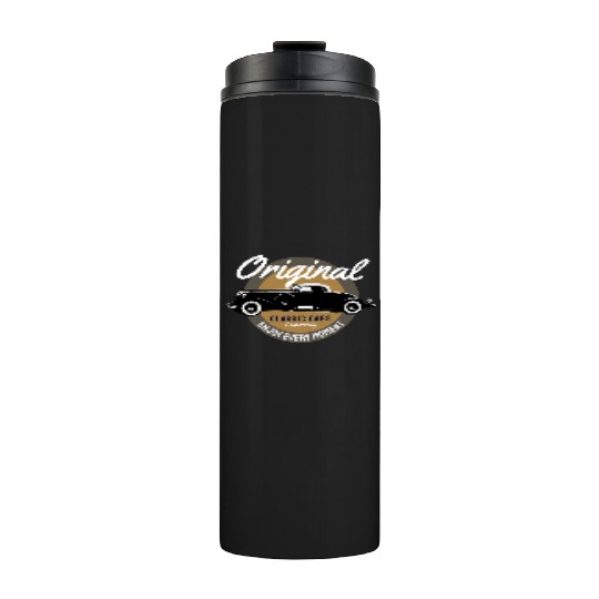 Classic car community features a sleek and vintage Thermal Tumblers