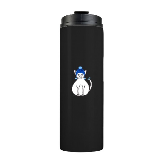 Winter cat Thermal Tumblers