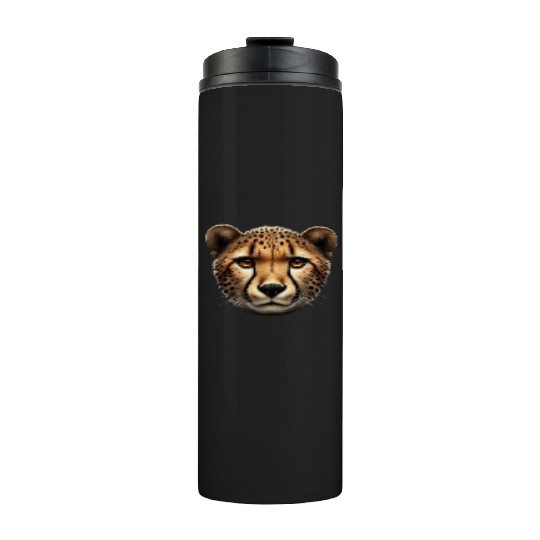 Cheetah Head Wildlife Thermal Tumblers