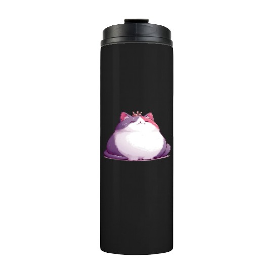 Chunky Kawaii Cat Queen Thermal Tumblers